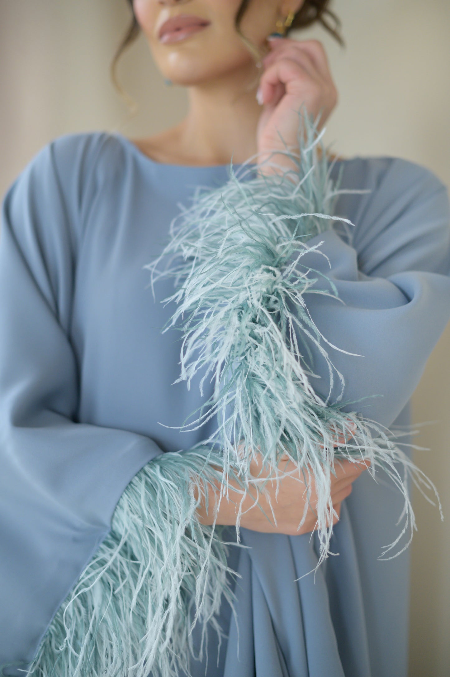 Duck egg blue kaftan