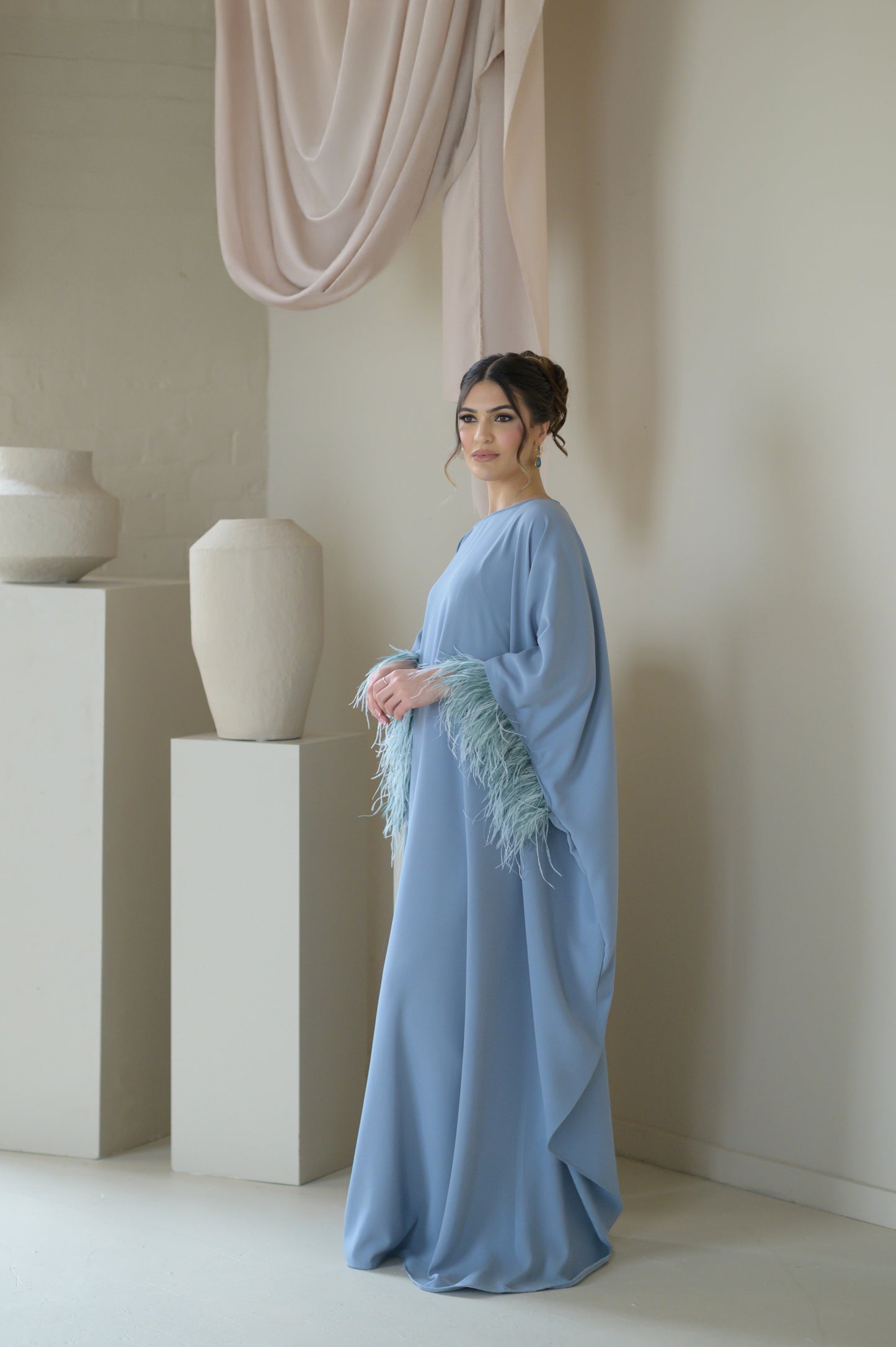 Duck egg blue kaftan