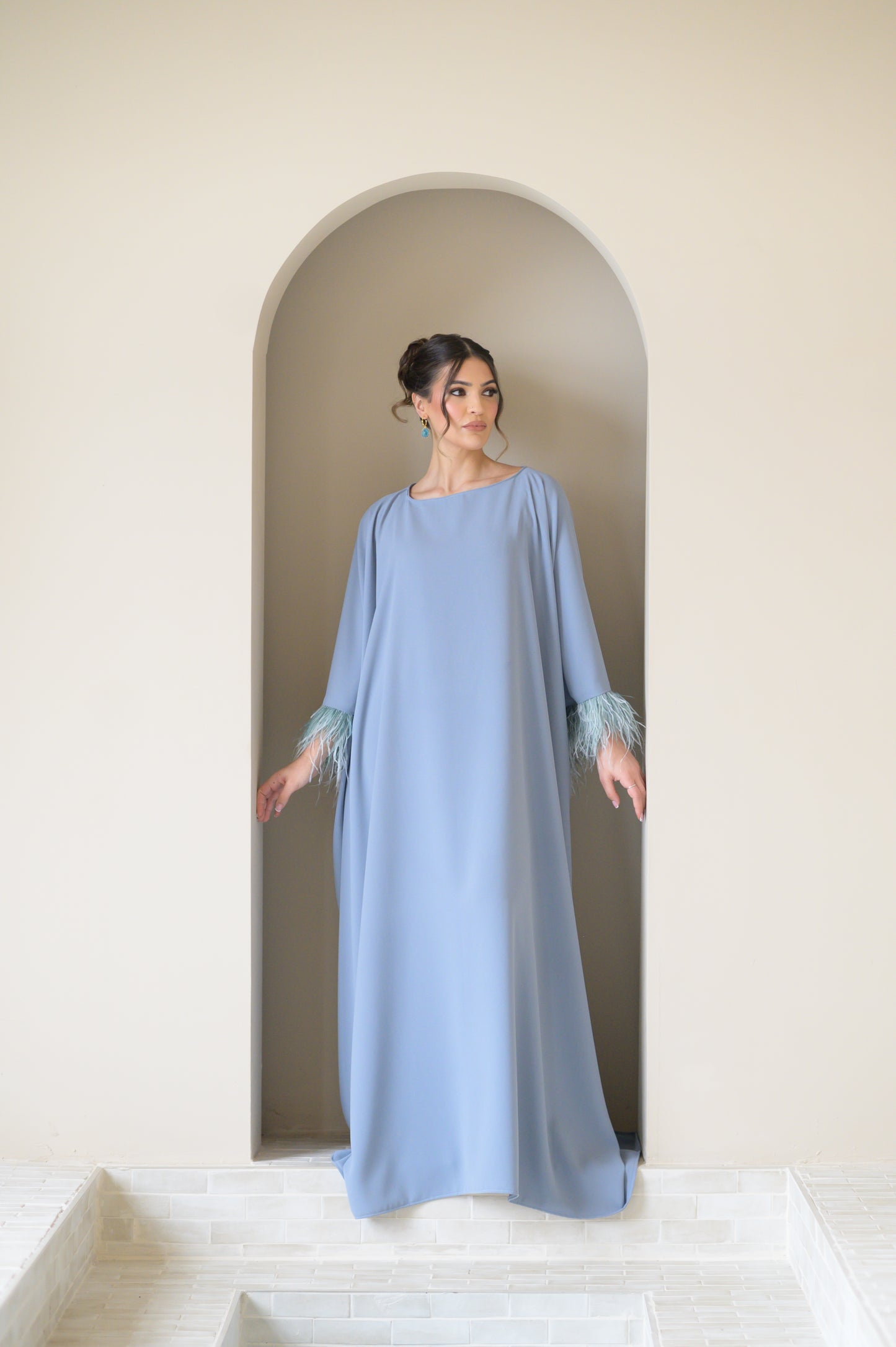 Duck egg blue kaftan
